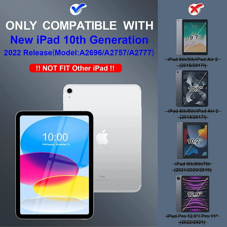 New for iPad 10th 10.9 2022 9th 8th 7th 6th 5th Generation Case