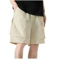 thumbnail image 2 of Mingw Mens Shorts 2025 Summer Mens Cargo Shorts Wide Leg Pants With Zipper Pockets Relaxed Fit Shorts, 2 of 6