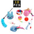 thumbnail image 1 of 10PCS Jeu de Jouets pour Chats Formation Assortiment Chat Jouet Interactif Jouet Chat Souris Jouet, 1 of 10