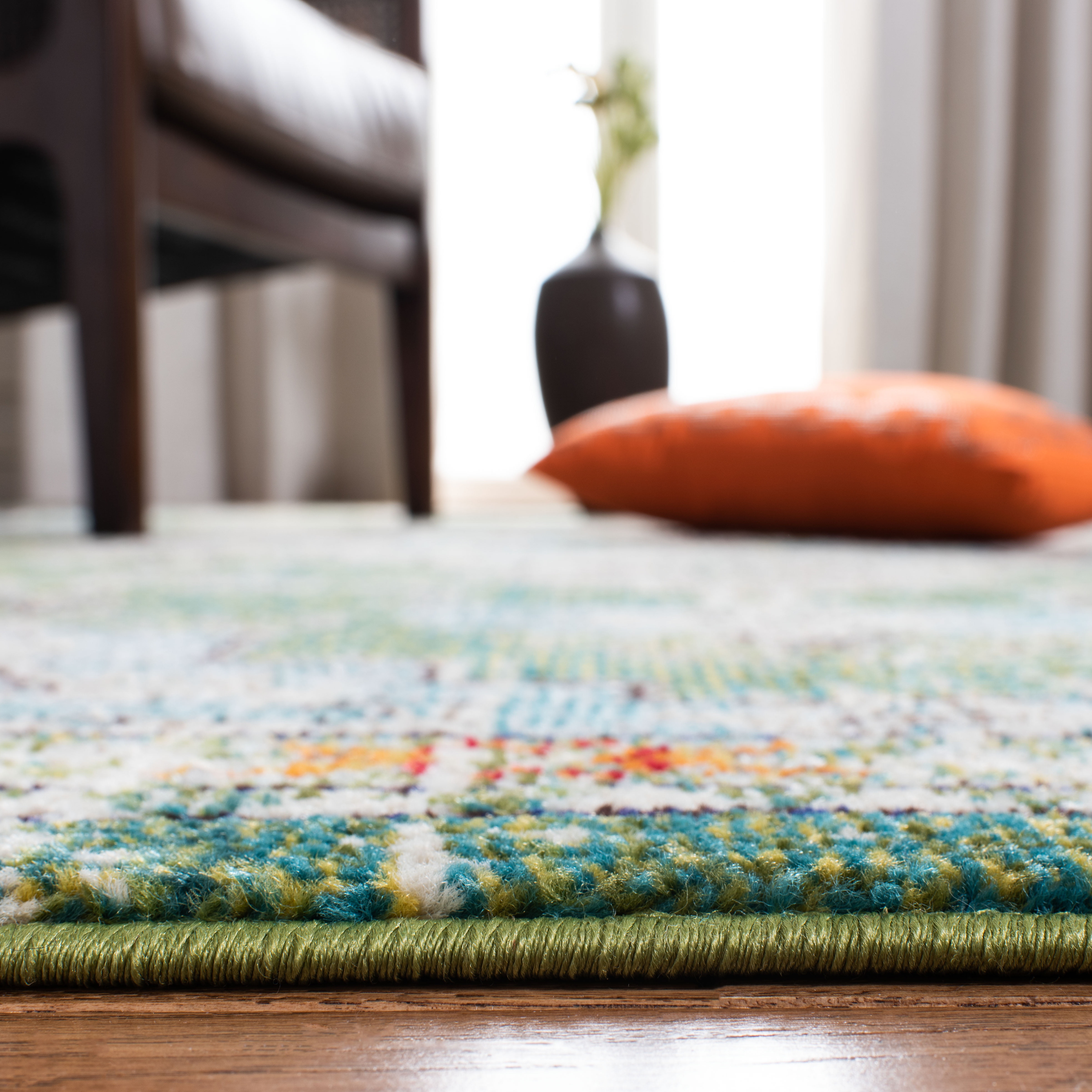SAFAVIEH Madison Dalia Oriental Area Rug, Green/Turquoise, 10' x 14'