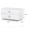 thumbnail image 4 of Hart 32 Inch Modern Nightstand, 2 Drawers, Textured Lacquer Finish, White- Saltoro Sherpi, 4 of 5