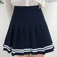 Fashion Women Plaid Pleated A Line Skirt Burnout High Waist Short Skirt
