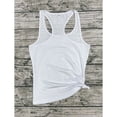 thumbnail image 3 of Yokua Women Basic Solid Color Racerback Tank Top Round Neck Sleeveless Vest T-Shirt, 3 of 15