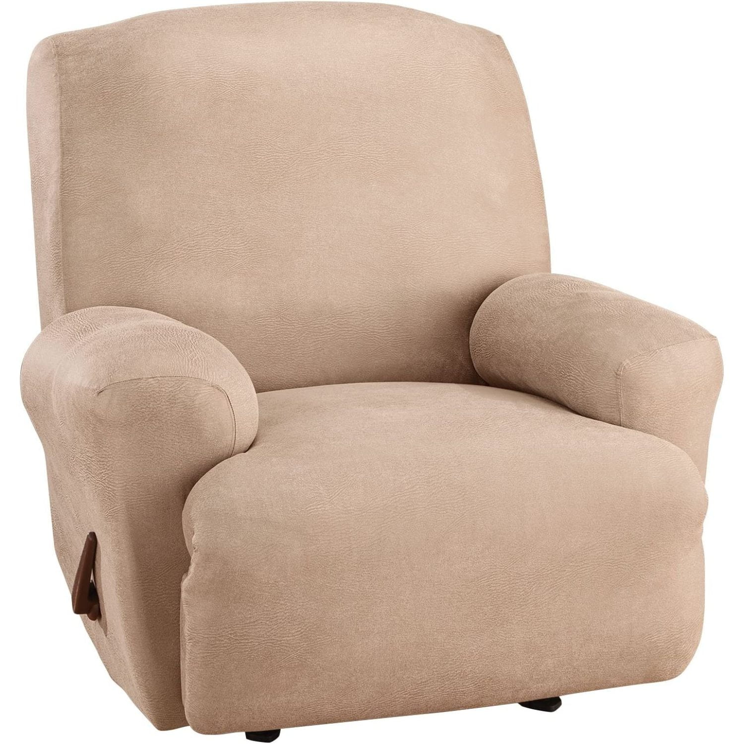 Ultimate Heavyweight Stretch Leather Recliner Cover Rustic Birch