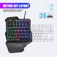 thumbnail image 4 of Teclado HXSJ G92 Teclado de una mano 35 teclas Membrana de una sola mano Mini 35 teclas Teclado para juegos con retroiluminación colorida Reemplazo con cable USB para juegos en línea Abanopi Teclado, 4 of 6