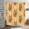 thumbnail image 5 of Rateoe German Shepherd Dog Shower Curtain - Fancy Bathroom Shower Curtain Sets - Waterproof Shower Curtain with Hooks with 12 Plastic Hooks 72x72 Inches, 5 of 5