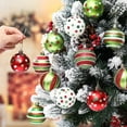 thumbnail image 3 of Lksixu 24Pcs Christmas Tree Hanging Ornaments, Christmas Decorations for Xmas Tree, 2.36 inch Glitter Red and Green Shatterproof Christmas Tree Hanging Baubles, Christmas Pendant for Party Wedding, 3 of 7