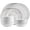Black White, variant on & Co. 12-Piece Black & White Sketch Dinnerware Set, Porcelain, Includes Plates, Bowls, and Serving Dishes, Dishwasher Safe