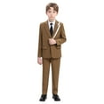 thumbnail image 5 of XMMSWDLA Soft Cotton Kids Sets Boys Suit Set Kids Floral Tuxedo for Boys Youth Tuxedo Suit Set Slim Fit Tuxedo Suit Coffee Kids Formal Dress Sets, 5 of 9
