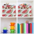 thumbnail image 6 of Yayeee Canvas Storage Basket with Handles for Shelves Fabric Bins Closet Organizer, White Watermelon, 6 of 8