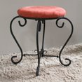 thumbnail image 4 of International Caravan Round Iron Vanity Stool with Cushion, 4 of 7