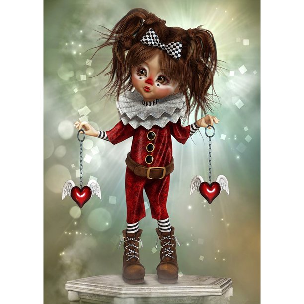 Cuadro de dibujo de taladro redondo completo 5D, pintura de diamante de muñeca bonita, decoración para sala de estar Hugtrwg Para estrenar