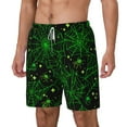 thumbnail image 2 of Balery Green Bright Web with Spiders Mens Swim Trunks Swim Shorts for Men Quick Dry Inseam Beach Shorts with Compression Liner Pocket-XX-Large, 2 of 9