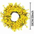 thumbnail image 3 of 14-22 Inch Bright Yellow Forsythia Wreath, Artificial Spring Flower Wreath for Front Door, Easter & Mother's Day Decor, Farmhouse Porch Wreath for Wall Window Patio, Indoor Outdoor Year Round, 3 of 8