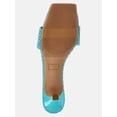 thumbnail image 5 of Time and Tru Women's Raffia Kitten Heel Sandals, 5 of 6