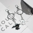 thumbnail image 4 of 2 Pcs Keychains Key Holder Key Rings Couple Keychain Lovers Keychain Black Gift, 4 of 4