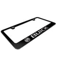 thumbnail image 2 of Buick Logo Engraved Black Powder Finish Metal License Plate Frame, 2 of 3