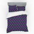 thumbnail image 2 of Ambesonne Floral Bedding Set 3 Pcs, Colorful Flowers Love, Twin XL, Indigo and Multicolor, 2 of 3