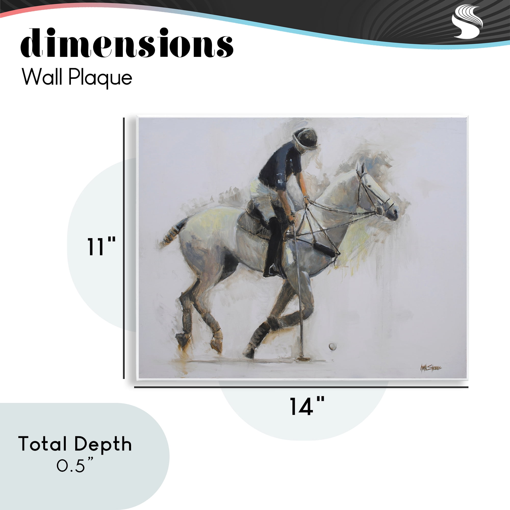 Stupell Industries Polo Rider in Motion Wall Plaque Art, design by Jadei Graphics