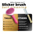 thumbnail image 5 of Dog & Cat Brush, Soft Self Cleaning Slicker Brush, Skin-Friendly Upgraded Dog Brush for Shedding, Massaging, and Grooming – Perfect for Long & Short Coats (Pink), 5 of 6