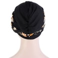 thumbnail image 2 of Turbante multicolor de moda con media trenza floral, sombrero trenzado con lunares, 2 of 6