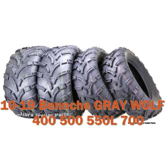 10-19 Bennche GRAY WOLF 400 500 550L 700 ATV Tire Set WANDA 25x8-12 25x10-12 lite Mud