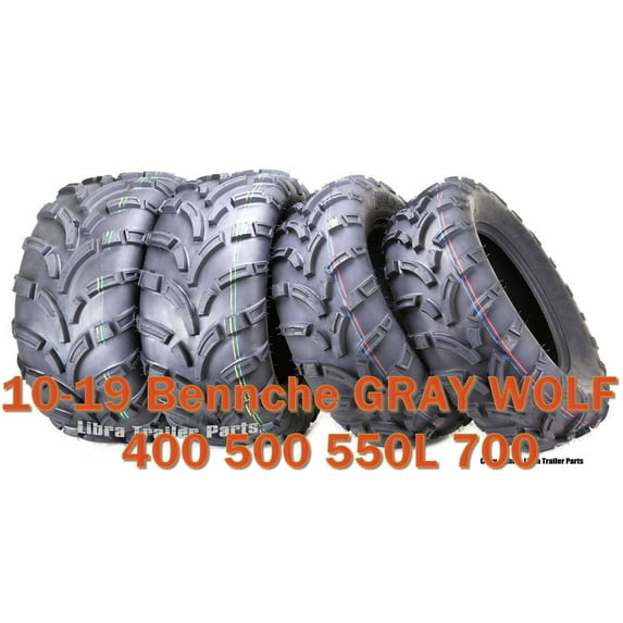 10-19 Bennche GRAY WOLF 400 500 550L 700 ATV Tire Set WANDA 25x8-12 25x10-12 lite Mud