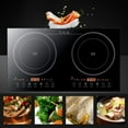 thumbnail image 4 of Double Induction Cooker, 1200W 2 Burner Induction Cooker Cooktop, Electromagnetic Oven High Temperature Resistance Double Burner Countertop Cooktop 8 Gear Firepower Dual Induction Hot Plate, 4 of 6