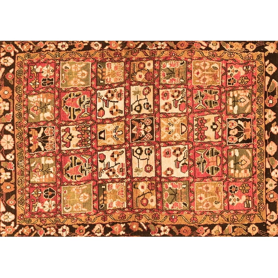 Ahgly Company Indoor Rectangle Persian Orange Traditional Area Rugs, 2' x 5'