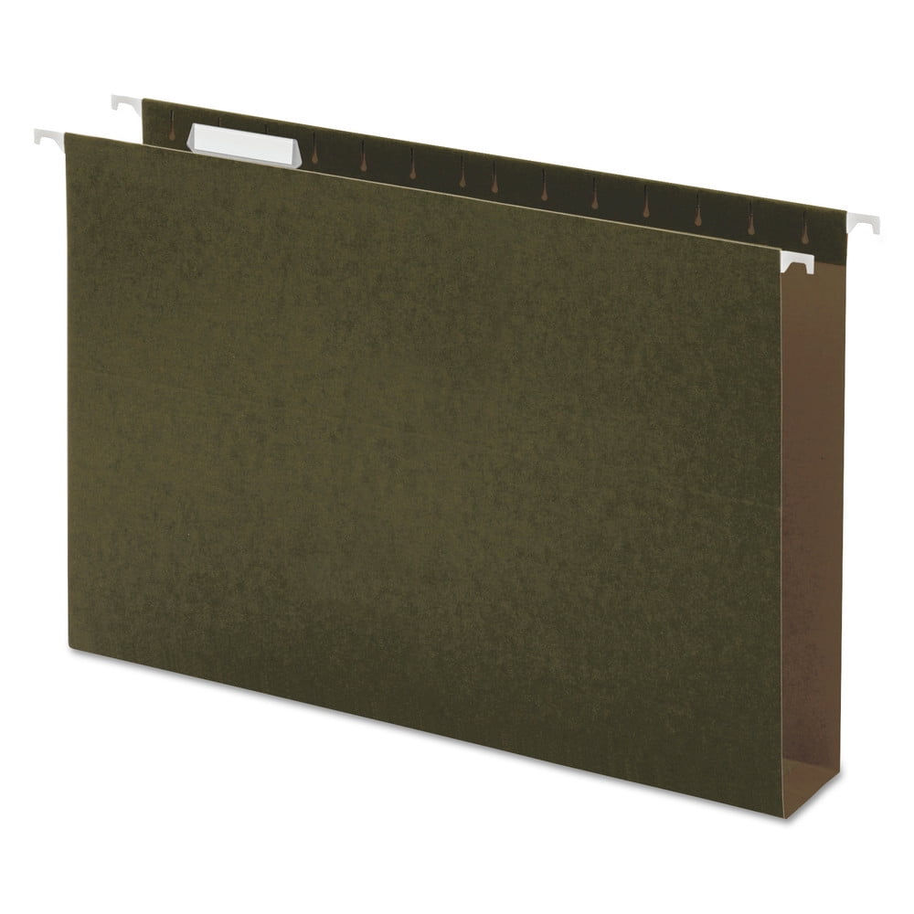 Universal UNV14152 25/Box 1/5-Cut Tab, Box Bottom Hanging File Folders - Legal Size, Standard Green