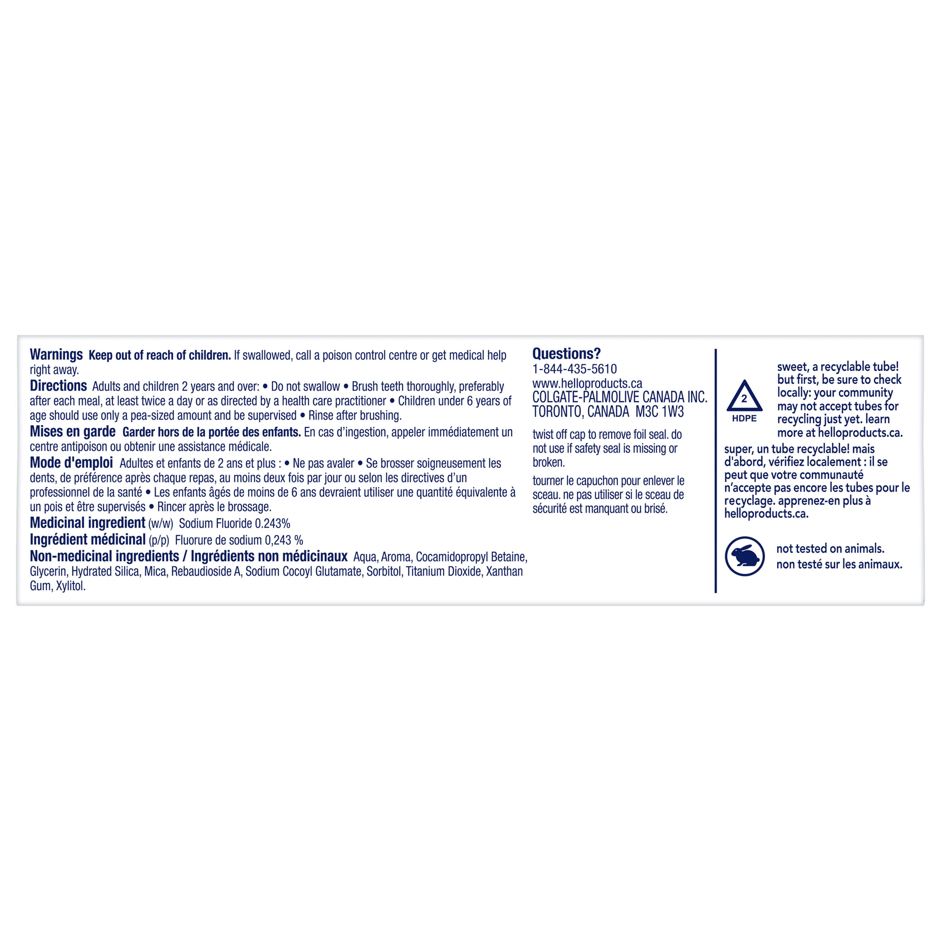 Dentifrice pour enfants Hello Dragon Dazzle au fluorure, dentifrice à la framboise bleue, tube de 199 g