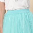 thumbnail image 4 of Tiqkatyck Mardi Gras Skirts For Women Clearance, Women Plus Size Mesh Tulle Skirt Pleated Princess Skirt Mesh Bubble Skirt Long Skirt Mint Green, 4 of 7