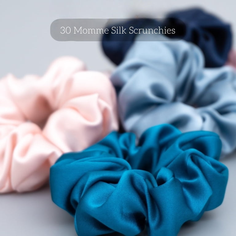 30 Momme Mulberry Silk Scrunchies for Women – Large Hair  display picture 1