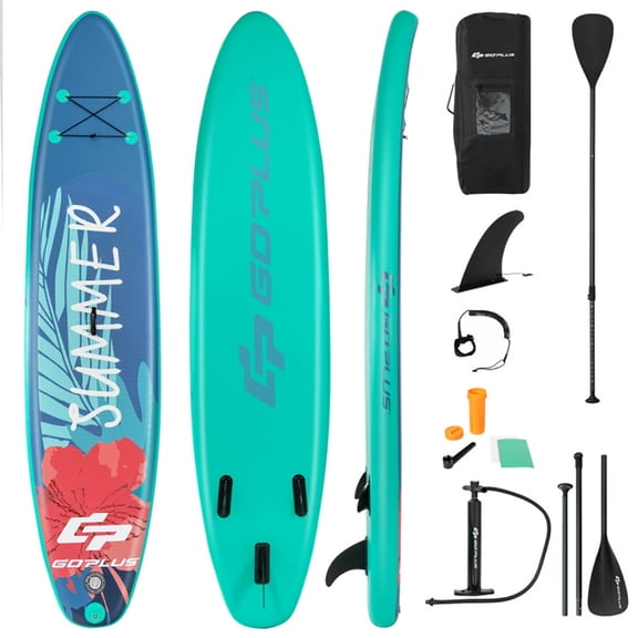 Demifill Paddle Board, Inflatable Stand Up Paddle Board, 10 Feet Inflatable Stand Up Paddle Board with Backpack Leash Aluminum Paddle-L, for Youth and Adult, Green