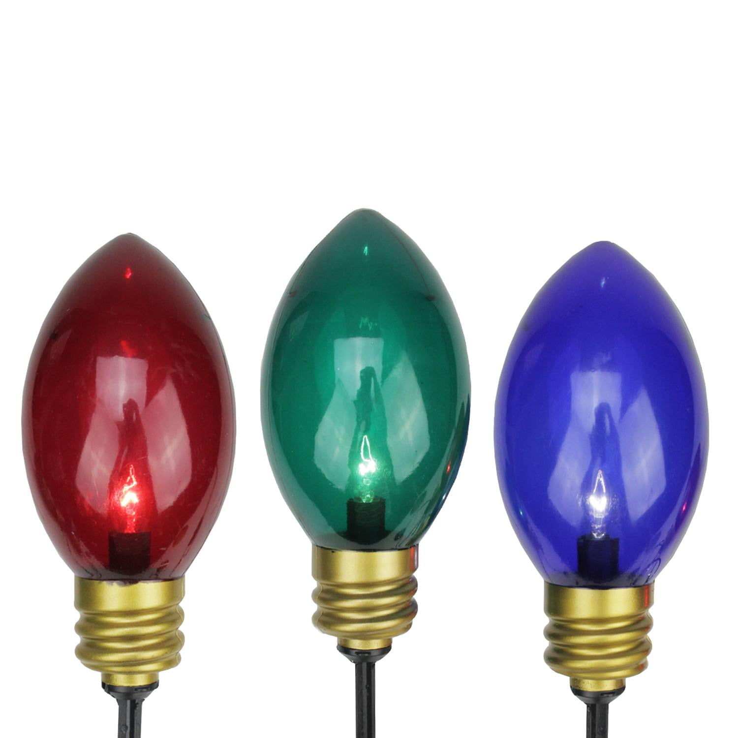 Set Of 3 Lighted Multi Color Mighty Light C7 Shape Pathway Set Of 3 Lighted Multi Color Mighty Light C7 Shape Pathway Markers Com