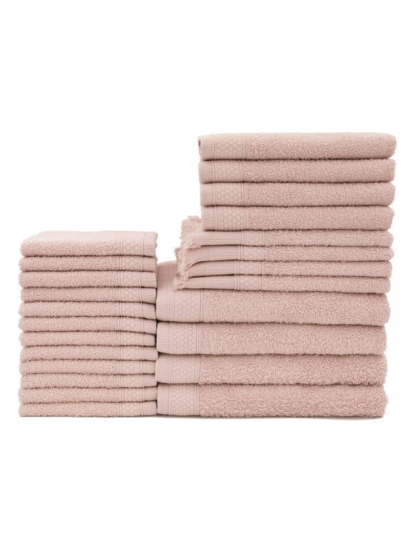 100-Percent Cotton 24-Piece Towel Set