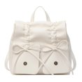 thumbnail image 1 of Mochila Cuero PU para Mujer Mochila Con Lazo Gran Capacidad (blanco), 1 of 9
