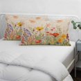 thumbnail image 4 of Colorful Spring Floral King Size Pillow Cover, Pillowcase Protectors with Zipper, Breathable Decorative Throw Pillow Case Cover, Vintage Summer Botanical Pillow Shams for Couch Sofa 20x36Inch, 4 of 8