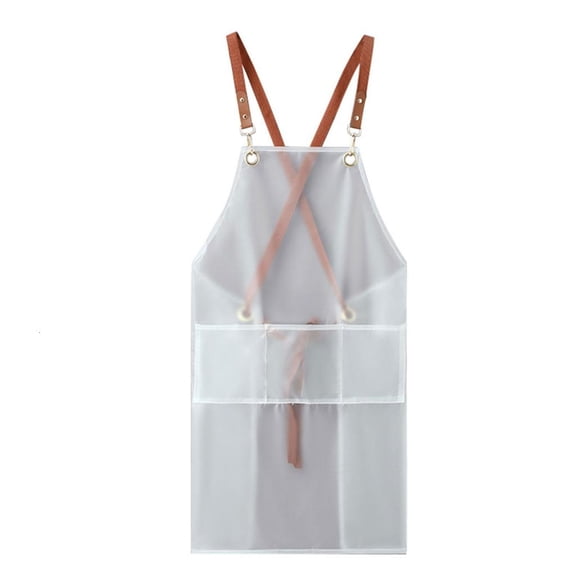Giaone Waterproof Halter Apron Cross Back Cooking Apron for Dishwashing Work Clothes