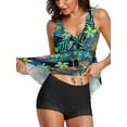 Tankini Swimsuits for Women Two Piece Floral Print Bathing Suits with
