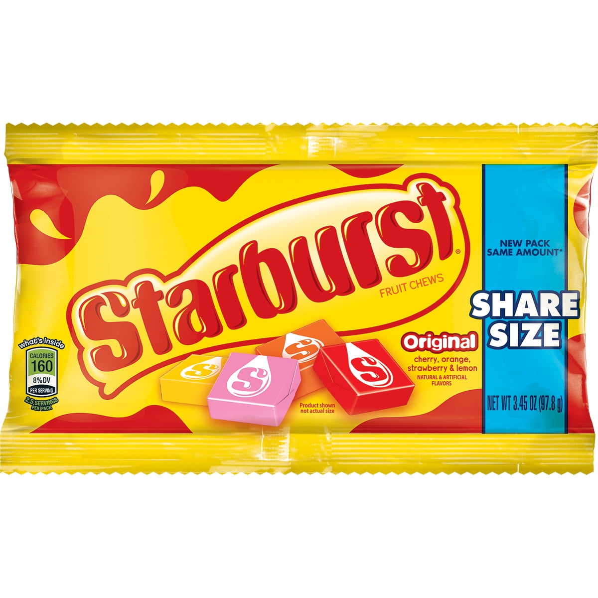 Starburst, Original Fruit Chews Share Size Candy, 3.45 Ounce
