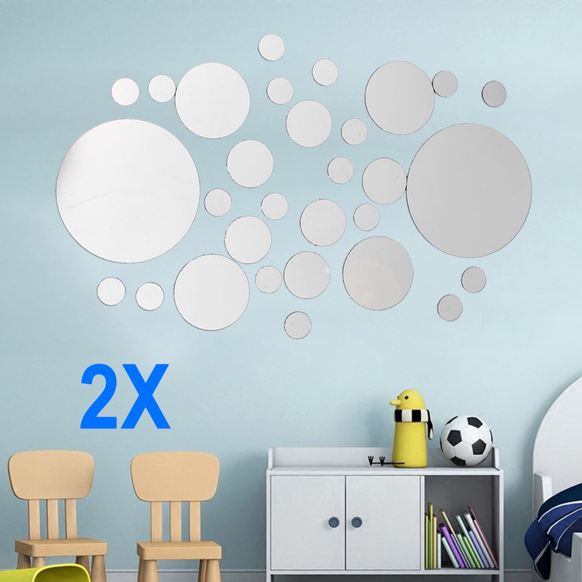 Bubbles Waterproof Removable PVC Wall Stickers Wall Paper Decals DIY White