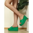 thumbnail image 3 of Women‘s Wedge Heel Platform Sandals Spring Summer New Arrival  Round Toe Anti Slip Waterproof Slipper  For Large Size, 3 of 7