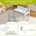 thumbnail image 6 of Costway Toddler Craft Table & Chair Set Kids Art Crafts Table withPaper Roll Holder Grey, 6 of 10