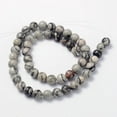 thumbnail image 3 of 16 inch Gemstone Strands Round Black Silk Stone/Netstone Bead: 8mm in diameter hole: 1mm. about 48~50pcs/strand 16 inch, 3 of 3