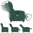 thumbnail image 3 of vidaXL Massage Recliner Chair Dark Green Velvet, 3 of 5