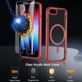 thumbnail image 4 of Funda Hensinple para iPhone SE de 4,7 pulgadas, magnética, transparente, roja, MagSafe, 4 of 7