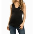 thumbnail image 3 of Ohufall Nursing Tank Tops for Women Summer Solid Casual Sleeveless Maternity Shirts for Breastfeeding Women V-Neck Pregnancy Tanks, 3 of 8