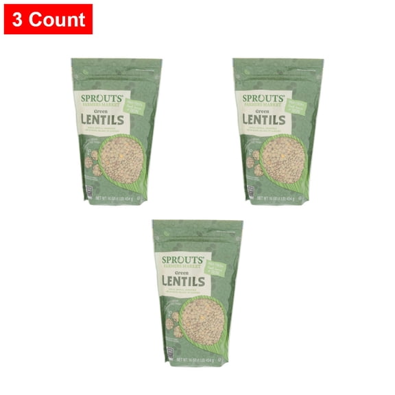 Sprouts Dry Green Lentil Beans - 16 oz - 3 Count