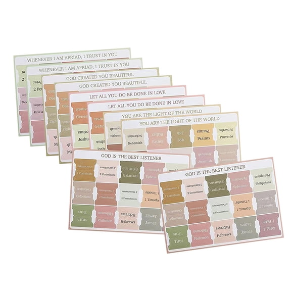 yotijay 10 Sheets Bible Index Tabs Study Aid Index Tabs for Notebook Labeling Office color